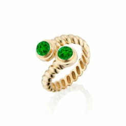 Eden Moi & Toi Ring With Emeralds
