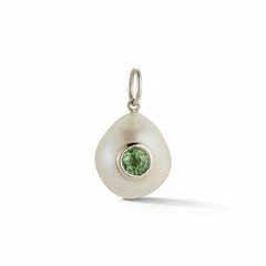 Les Perles Large Sapphire South Sea Pearl Charm