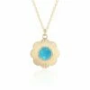 Revival Persephone Turquoise Pendant Necklace With Diamonds