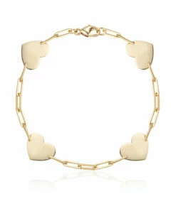 Delicate Four Hearts Bracelet