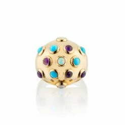 Deco Dome Ring With Opals, Amethysts And Turquoise Gemstones -Cheap Tuke Bazaar Store 20211512 LoveThyRival 5 WEB