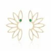 Magna Laurel Earrings With Emeralds