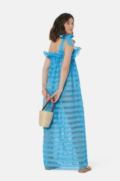 Women's Jaime Dress In True Blue Lattice Lace -Cheap Tuke Bazaar Store 20221101 CASEYMARKS OM14790