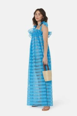 Women's Jaime Dress In True Blue Lattice Lace -Cheap Tuke Bazaar Store 20221101 CASEYMARKS OM14816
