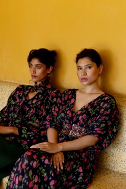 Recycled Plisse Belted Maxi -Cheap Tuke Bazaar Store 49a