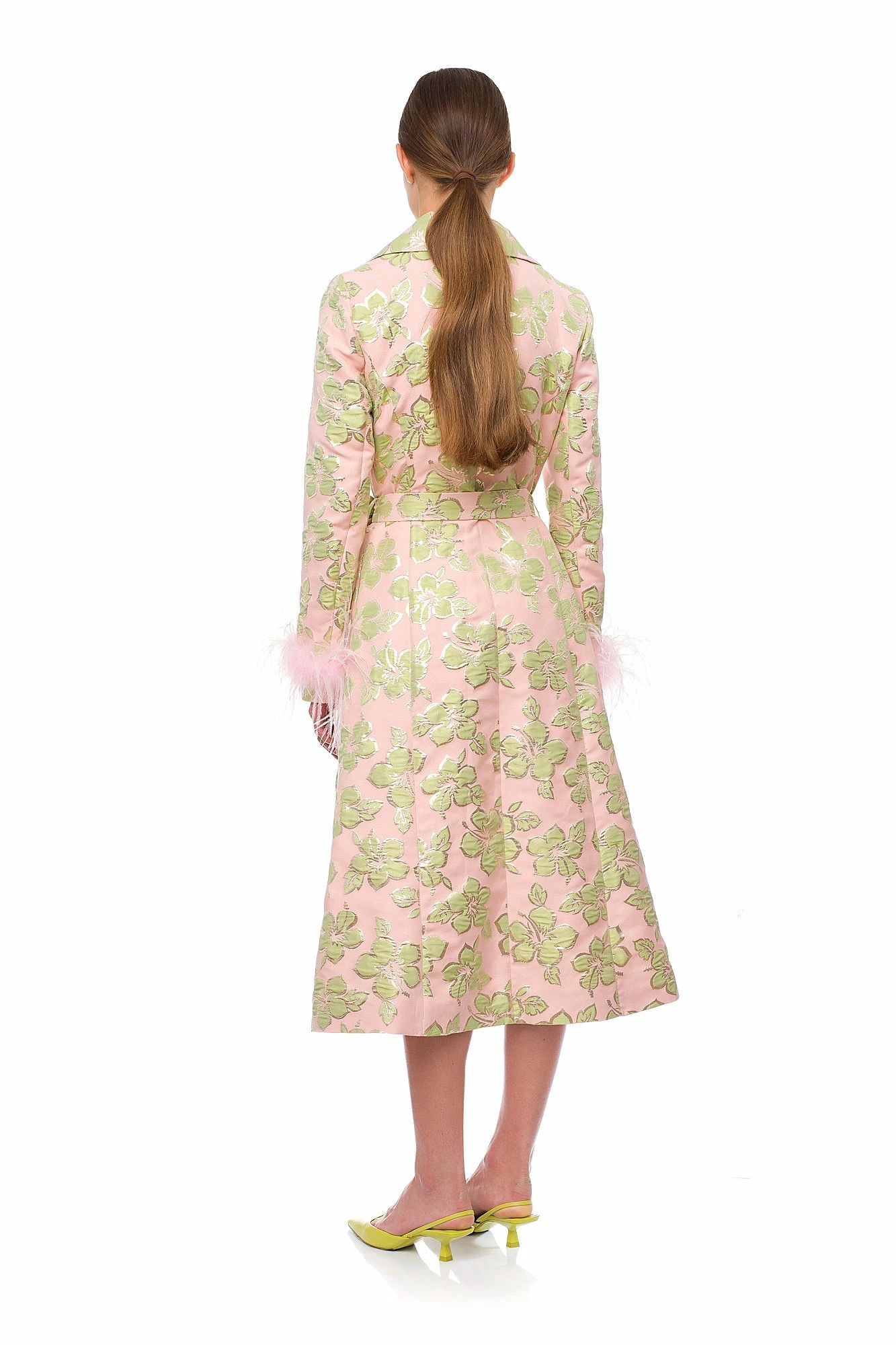 Jacquard Pink Coat 10 Jacquard Pink Coat - Image 10