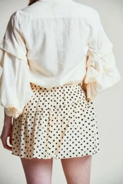 The Miniskirt -Cheap Tuke Bazaar Store AlyssaShirt Cream Miniskirt CreamPolkaDot 4