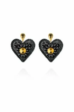 Ava Earrings In Smoky Topaz
