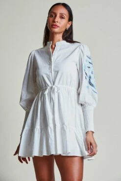 The Brooke Dress -Cheap Tuke Bazaar Store BrookeDress WhiteBlue 1