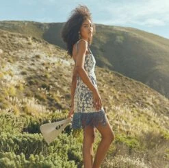 Avery Embroidered Fringe Mini Dress -Cheap Tuke Bazaar Store Carmel 23003 603 22225