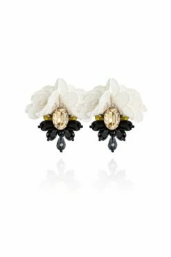 Carmen Clip On Earrings In Jade Sand