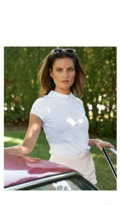 Cassandra Polo - -Cheap Tuke Bazaar Store Cassandra White Porsche 9b66b841 4c3d 47b6 a2dd ee3441c272ec