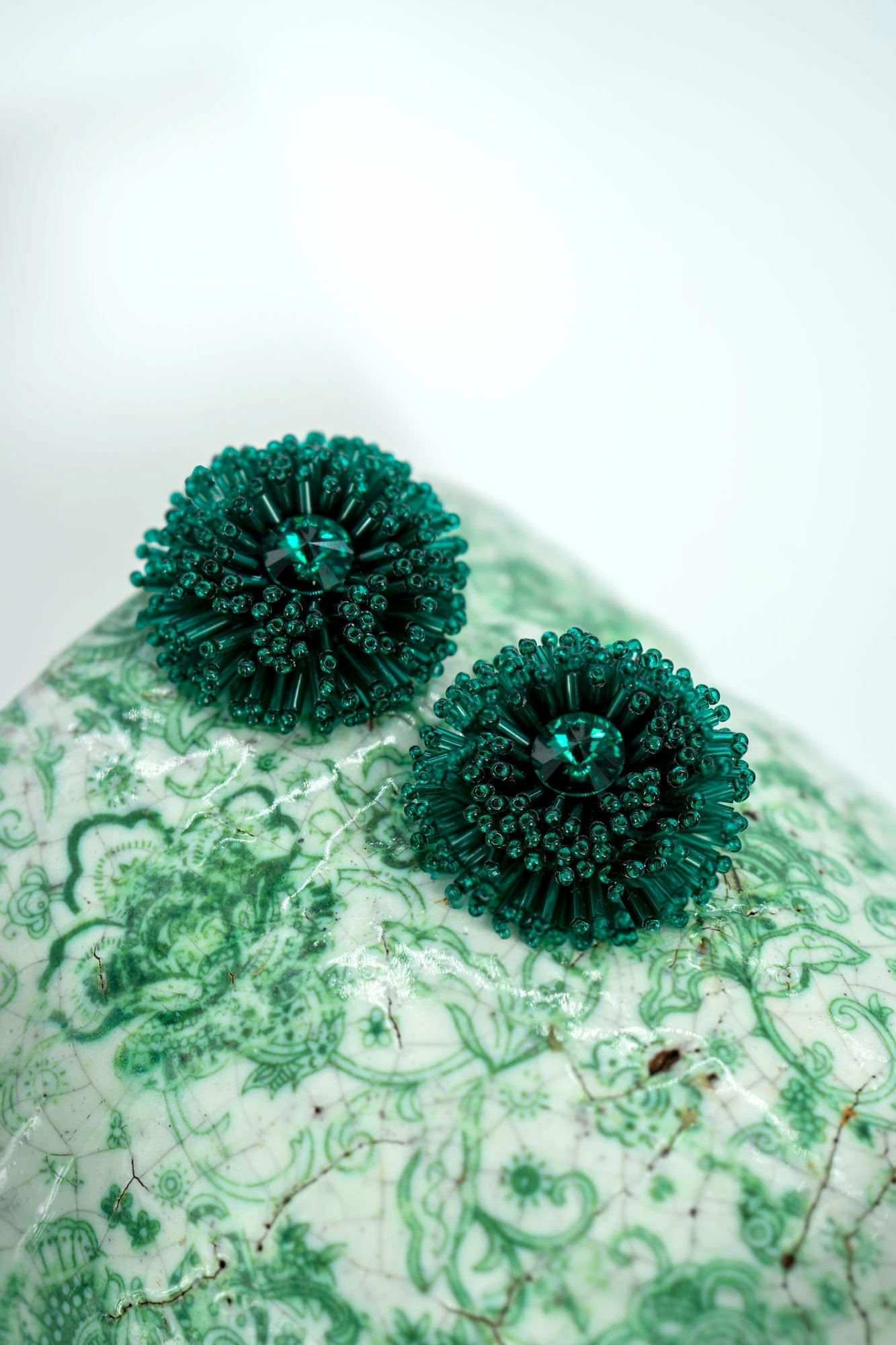 Chiara Clip On Earrings In Evergreen Flare 3 Chiara Clip On Earrings In Evergreen Flare - Image 3