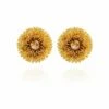 Chiara Clip On Earrings In Maize Burst