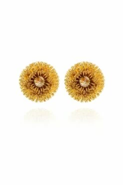 Chiara Clip On Earrings In Maize Burst