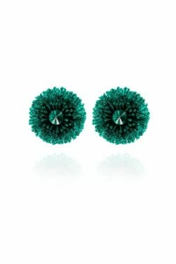Chiara Clip On Earrings In Evergreen Flare