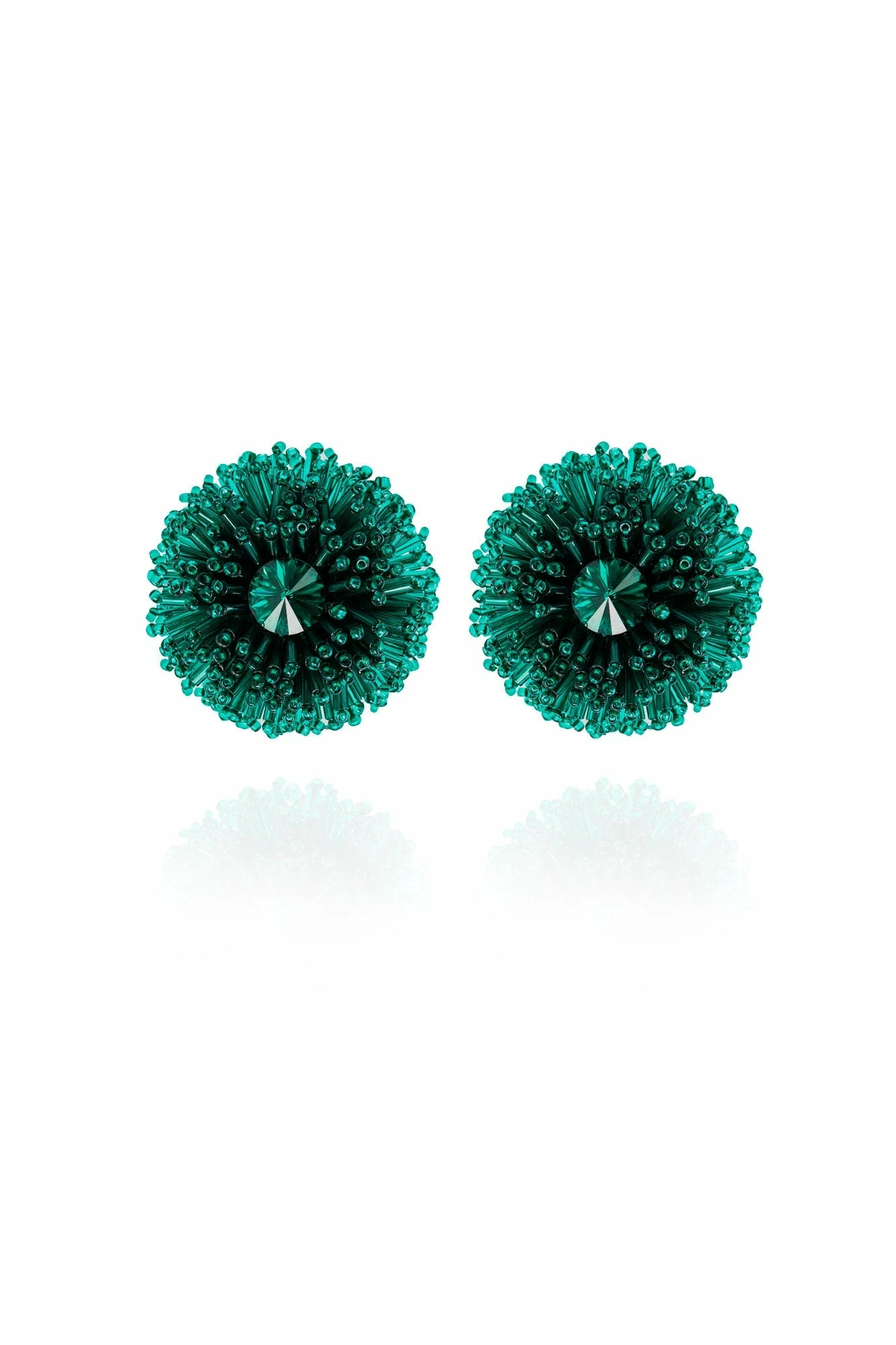 Chiara Clip On Earrings In Evergreen Flare 1 Chiara Clip On Earrings In Evergreen Flare