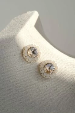 Cleo Earrings In Taupe -Cheap Tuke Bazaar Store CleoEarrings Taupe WP