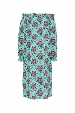 Grace Dress In Turquoise Chinoiserie