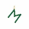 Confetti Emerald Letter Pendant