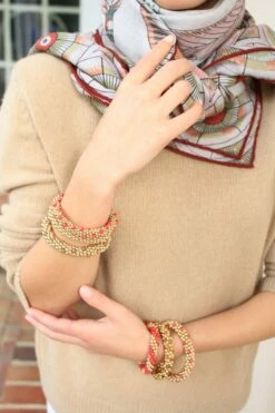 Gold With Coral Bracelet
