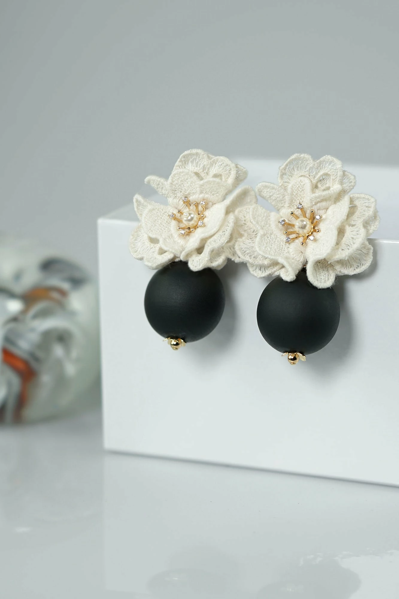 Isabella Earrings In Antique White 3 Isabella Earrings In Antique White - Image 3