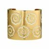 Engraved Flower Cuff - Ivory
