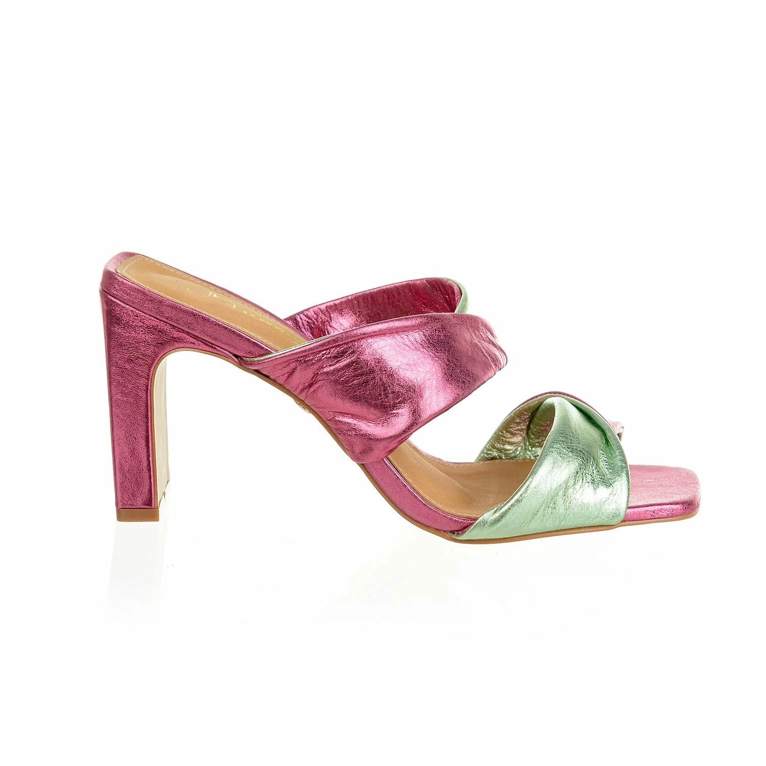 Gaia - Magenta Metallic Heels Sandals 1 Gaia - Magenta Metallic Heels Sandals