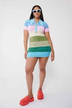 Space Dye Peachskin Polo Mini Dress 18 Space Dye Peachskin Polo Mini Dress -Cheap Tuke Bazaar Store JOOSTRICOT2023013130569
