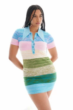 Space Dye Peachskin Polo Mini Dress 12 Space Dye Peachskin Polo Mini Dress -Cheap Tuke Bazaar Store JOOSTRICOT2023013130630