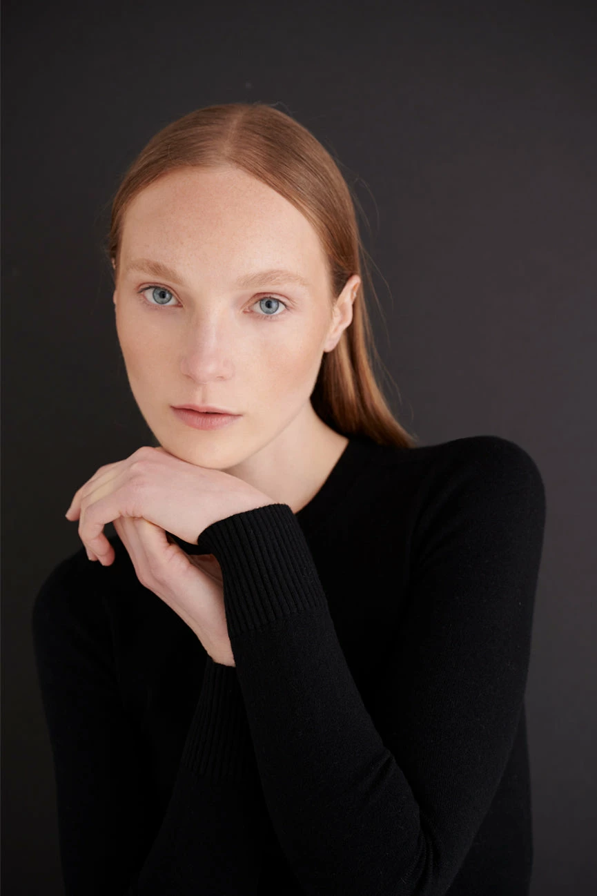 Coal Peachskin Long Sleeve Crew Neck 3 Coal Peachskin Long Sleeve Crew Neck - Image 3