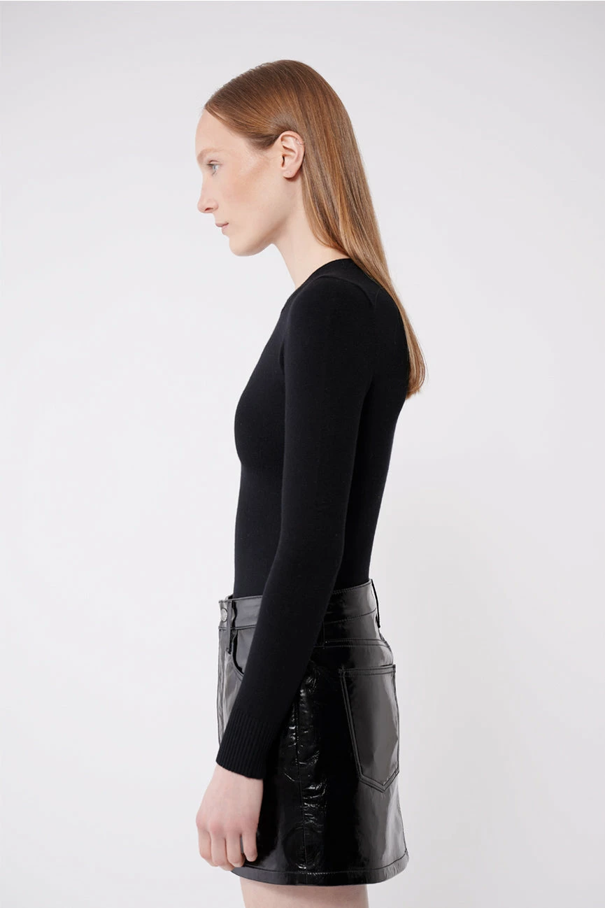 Coal Peachskin Long Sleeve Crew Neck 5 Coal Peachskin Long Sleeve Crew Neck - Image 5