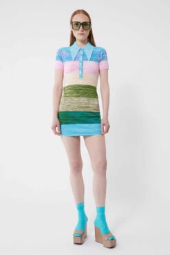 Space Dye Peachskin Polo Mini Dress 14 Space Dye Peachskin Polo Mini Dress -Cheap Tuke Bazaar Store JOOSTRICOT2023013132789