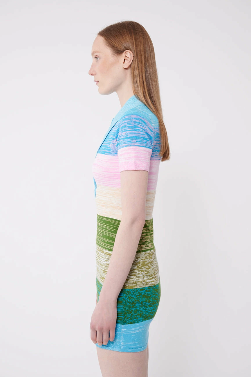 Space Dye Peachskin Polo Mini Dress 7 Space Dye Peachskin Polo Mini Dress - Image 7