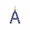 Confetti Lapis Letter Pendant