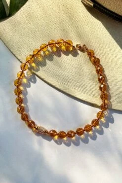 Leni Mini Necklace In Honey -Cheap Tuke Bazaar Store LeniMiniHoney WP1