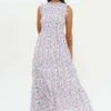 Sleeveless Smocked Maxi- Lucia Lilac