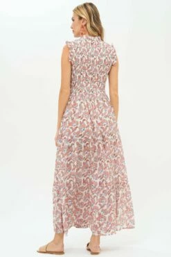 Sleeveless Smocked Maxi- Lucia Orange -Cheap Tuke Bazaar Store Lucia Orange SS Maxi 2