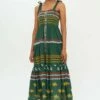 Tie Strap Embroidered Midi- Lucknow Green