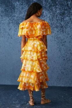 Adler Skirt -Cheap Tuke Bazaar Store Marie Oliver Adler Skirt Golden Madras 03