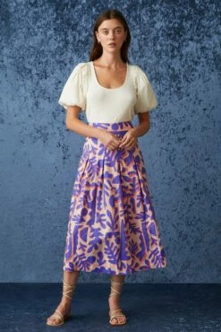 Frankie Skirt -Cheap Tuke Bazaar Store Marie Oliver Frankie Skirt Laguna Blooms 02