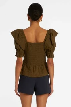 LALA TOP -Cheap Tuke Bazaar Store Marie Oliver Lala Top Juniper Green 03