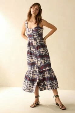 Yara Dress -Cheap Tuke Bazaar Store Marie Oliver Yara Dress Midnight Ice Dye 02