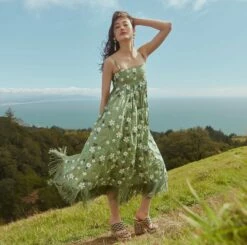 Gavin Embroidered Fringe Midi Dress -Cheap Tuke Bazaar Store MtTam 23009 511 4141