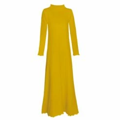 Lounge Dress In Mustard French Terry