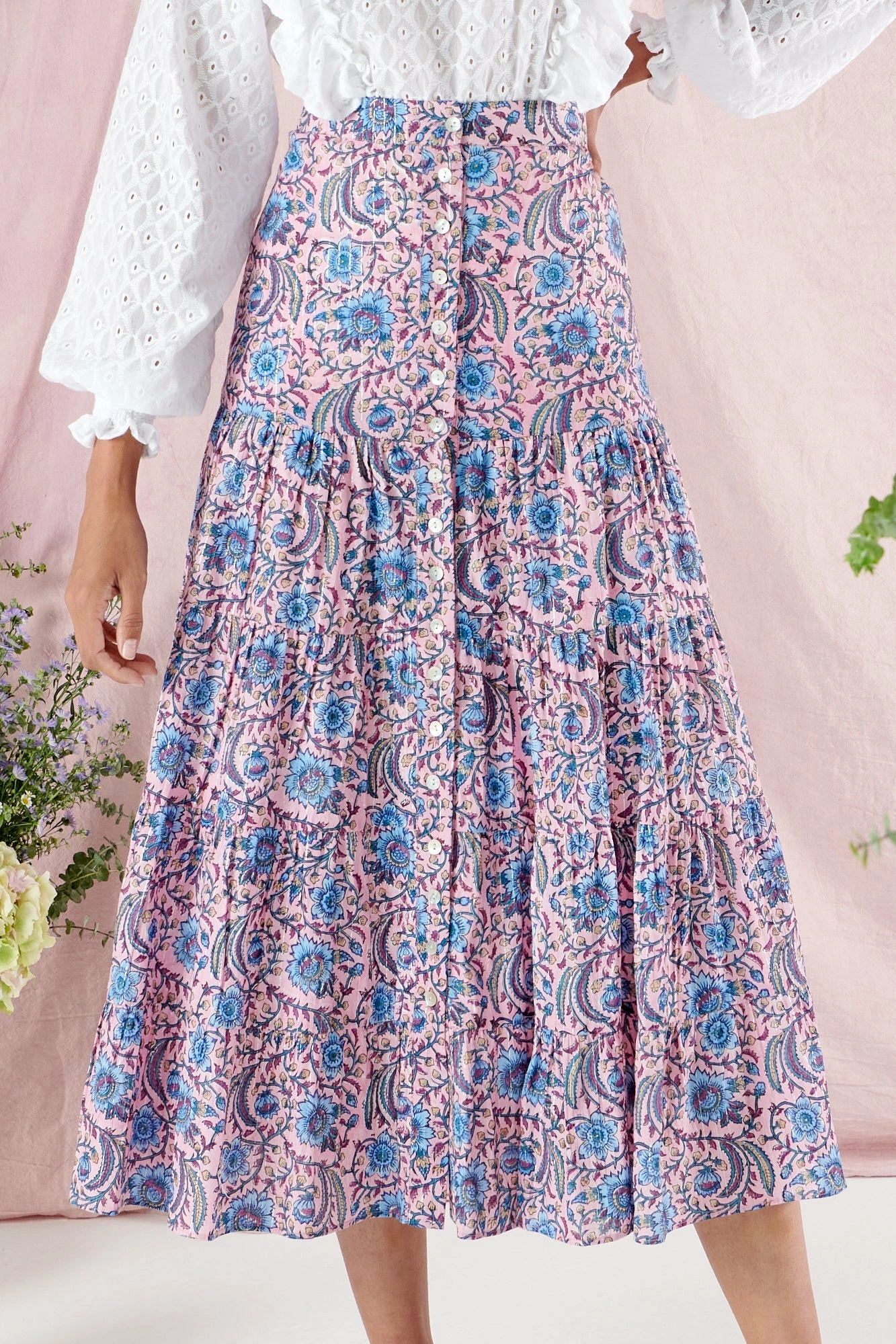 Maddison Skirt In Orchid Chintz 1 Maddison Skirt In Orchid Chintz