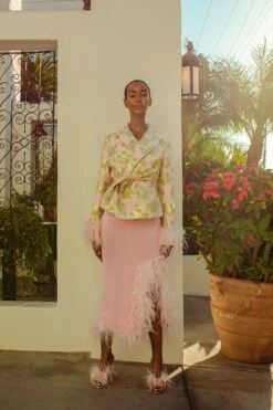 Feathered Jacquard Jacket -Cheap Tuke Bazaar Store OL H1197