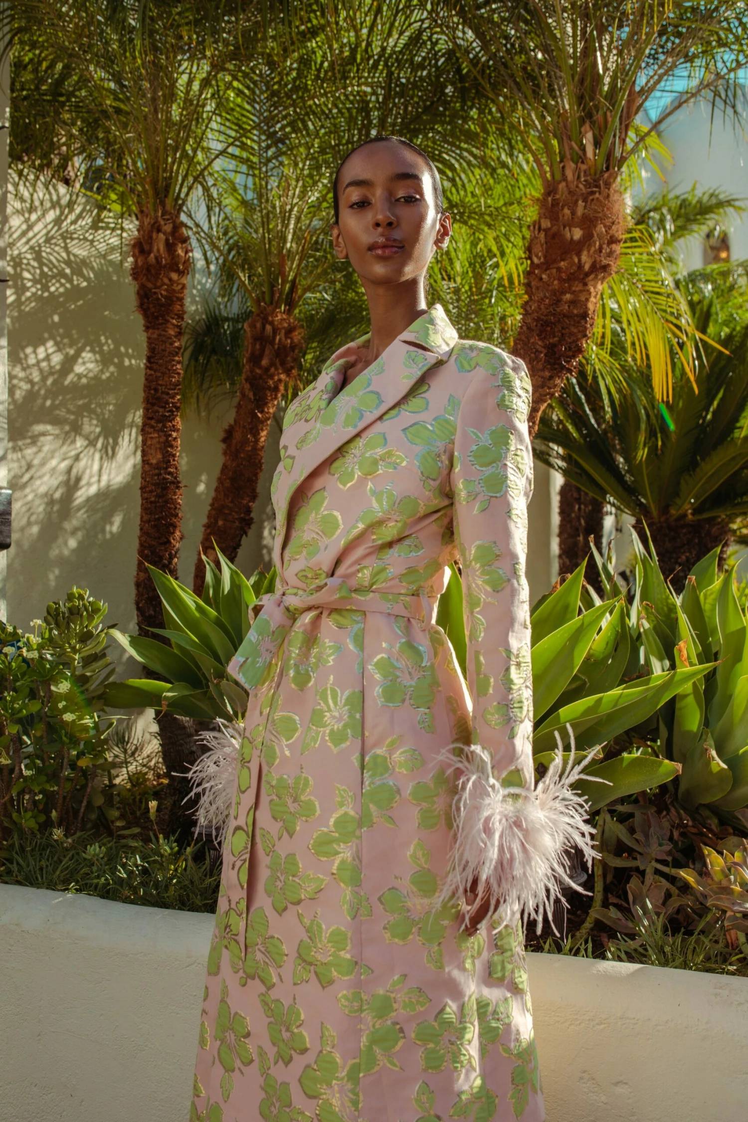 Jacquard Pink Coat 7 Jacquard Pink Coat - Image 7