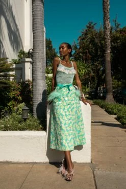 Jacquard Mint Midi Skirt -Cheap Tuke Bazaar Store OL H2304 a00971f2 5c10 480b 93a2 04f7a364fc94