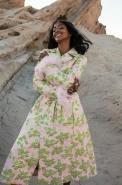 Jacquard Pink Coat 14 Jacquard Pink Coat -Cheap Tuke Bazaar Store OL H3533